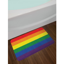 Simplistic Design LGBT Flag Bath Mat