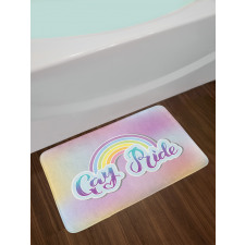 Gay Pride Clouds and Rainbow Bath Mat