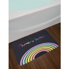 Love is Love Rainbow Lines Bath Mat