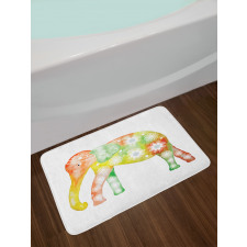 Elephant Daisy Flower Bath Mat