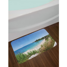 Panoramic Sandy Coastline Bath Mat