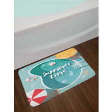 Top View Swimming Pool Bath Mat