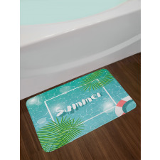 Tropical Summer Square Bath Mat