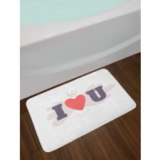 I Heart You Simple Pictogram Bath Mat