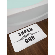 Super Dad with Mustache Bath Mat