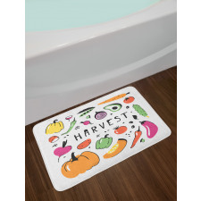 Drawing Fresh Food Bath Mat