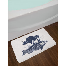 Man on Fish Island Bath Mat