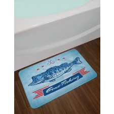 Throat Fish USA Flag Bath Mat