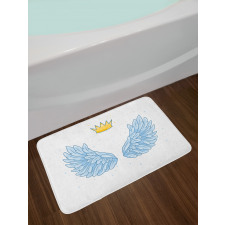 Angel Wings and Crown Above Bath Mat