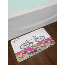 Bike over Color Mosaic Bath Mat