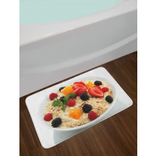 Fresh Fruits and Porridge Bath Mat