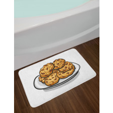 Homemade Cookies Graphic Bath Mat