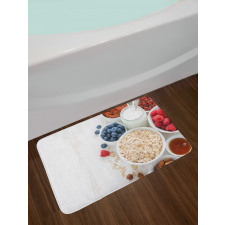 Porridge Milk and Fruits Bath Mat