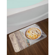 Bowl of Banana Porridge Bath Mat