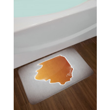 Simple State Map Bath Mat