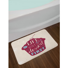 Sketchy Cherry Top Cupcake Bath Mat