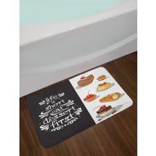 Eat Dessert First Patisserie Bath Mat