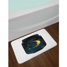 Crescent and Stars in Wish Jar Bath Mat