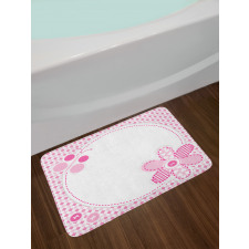 Girly with Flower Sweetheart Bath Mat