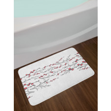 Branches of Winter Berry Bath Mat