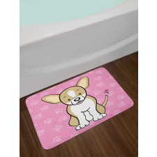 Cartoon of Dog Bath Mat