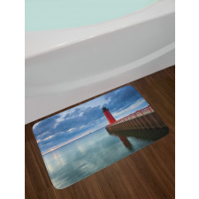 Dramatic Sky Lighthouse Bath Mat