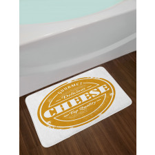 Food Themed Grunge Stamp Bath Mat