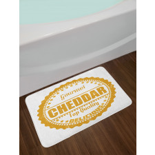 Gourmet Cheddar Rubber Stamp Bath Mat