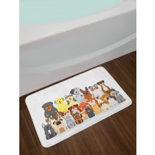 Animals Cartoon Bath Mat