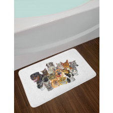 Domestic Animals Bath Mat