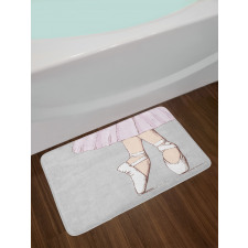 Legs Standing in Balance Bath Mat