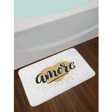 Calligraphy with Heart Bath Mat