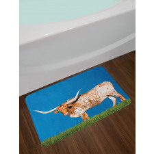 Female Cow and Open Sky Bath Mat