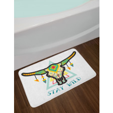 Bohemian Stay Wild Bull Bath Mat