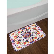 Folkloric Flowers Bath Mat