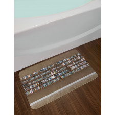 Interior Bookshelves Wall Bath Mat