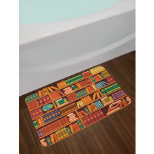 Academic Bookshelves Design Bath Mat