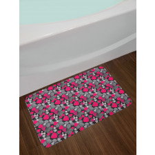 Strawberries Flowers Bath Mat