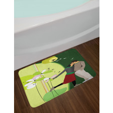 Abstract Love Composition Bath Mat