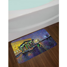 Kyiv City Night Art Bath Mat