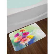 Gerbera Flowers Art Bath Mat