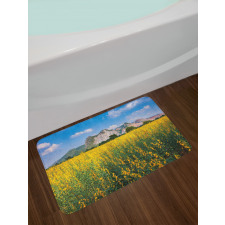 Sunhemp Flowers in a Meadow Bath Mat