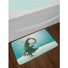 Christmas and Gnomes Bath Mat