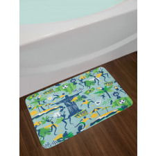 Theme of Brazil Cultural Bath Mat