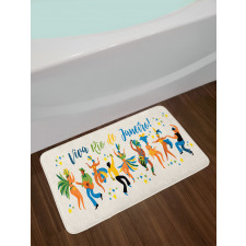 Viva Rio De Janeiro Words Bath Mat