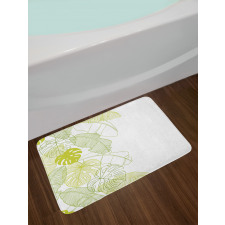 Monstera Leaf and Nature Bath Mat