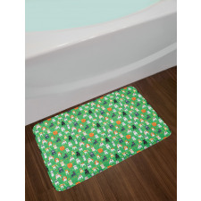 Various Species Paw Print Bath Mat