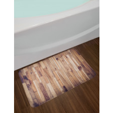 Aged Planks Pattern Bath Mat