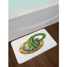 Ship Porthole Tentacles Bath Mat