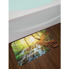 Deep Forest with Stream Bath Mat